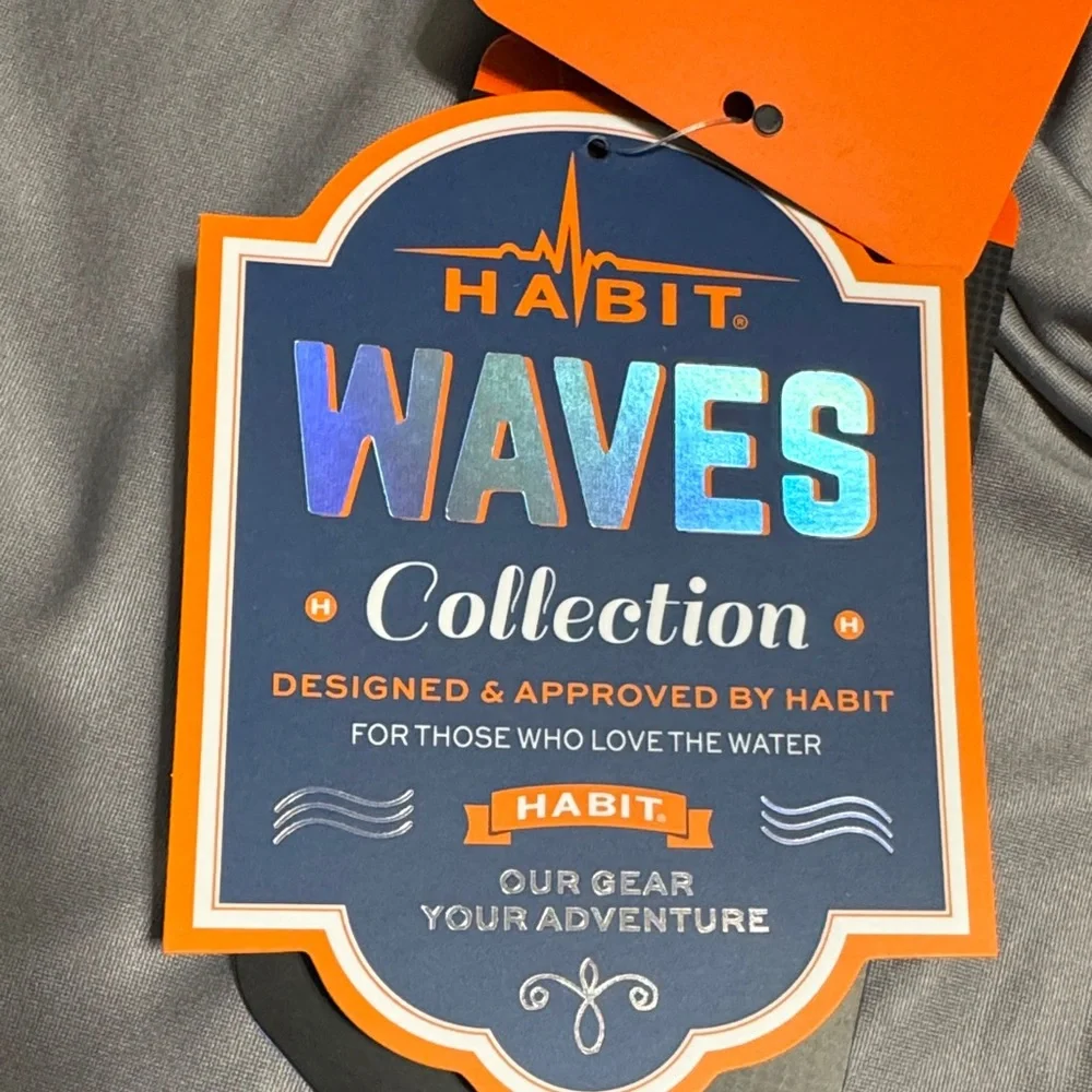 Habit Gray Solar Marina Waves Long Sleeve Tee XL